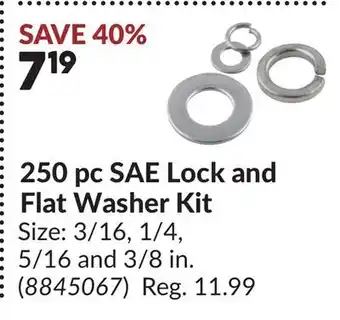 Princess Auto 250 pc SAE Lock and Flat Washer Kit offer