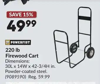 Princess Auto 220 lb Firewood Cart offer