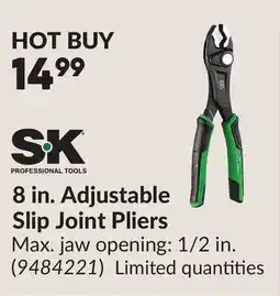 Princess Auto 8 in. Adjustable Slip Joint Pliers offer