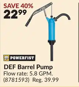 Princess Auto DEF Barrel Pump offer