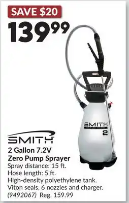 Princess Auto 2 Gallon 7.2V Zero Pump Sprayer offer