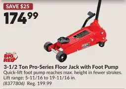 Princess Auto 3-1/2 Ton Pro-Series Floor Jack with Foot Pump offer
