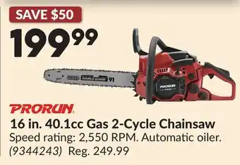 Princess Auto 16 in. 40.1cc Gas 2-Cycle Chainsaw offer