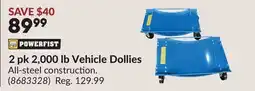 Princess Auto 2 pk 2,000 lb Vehicle Dollies offer