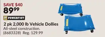 Princess Auto 2 pk 2,000 lb Vehicle Dollies offer