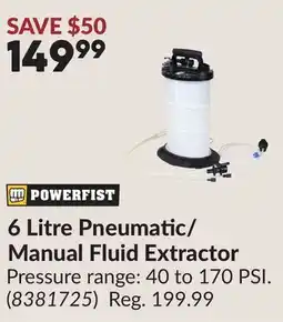 Princess Auto 6 Litre Pneumatic/ Manual Fluid Extractor offer