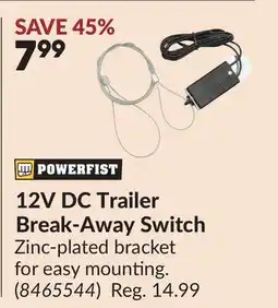 Princess Auto 12V DC Trailer Break-Away Switch offer