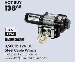 Princess Auto 3,500 lb 12V DC Steel Cable Winch offer