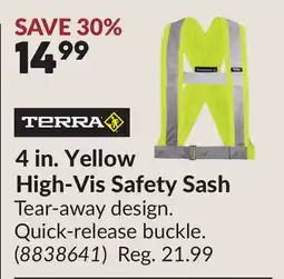 Princess Auto 4 in. Yellow High-Vis Safety Sash offer