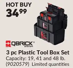 Princess Auto 3 pc Plastic Tool Box Set offer