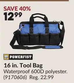 Princess Auto 16 in. Tool Bag offer