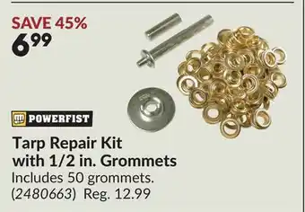 Princess Auto Tarp Repair Kit with 1/2 in. Grommets offer