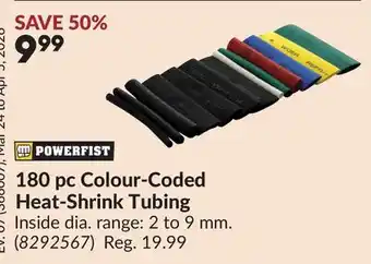 Princess Auto 180 pc Colour-Coded Heat-Shrink Tubing offer