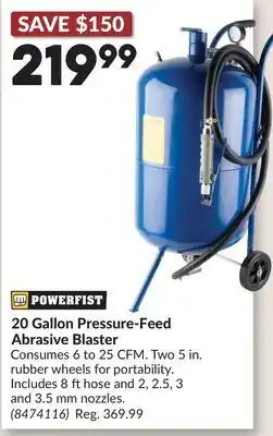 Princess Auto 20 Gallon Pressure-Feed Abrasive Blaster offer