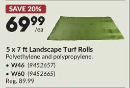 Princess Auto 5 x 7 ftLandscape Turf Rolls offer