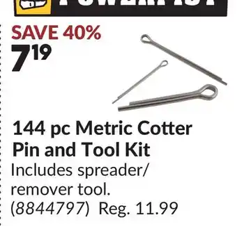 Princess Auto 144 pc Metric Cotter Pin and Tool Kit offer