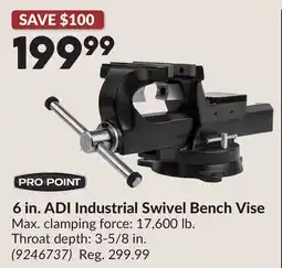 Princess Auto 6 in. ADI Industrial Swivel Bench Vise offer