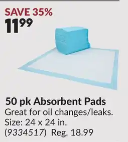 Princess Auto 50 pk Absorbent Pads offer