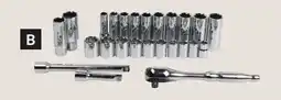 Princess Auto 25 pc Metric: 10 to 19 mm 3/8 in. dr Shallow/Deep Socket Sets offer