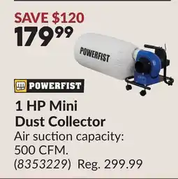 Princess Auto 1 HP Mini Dust Collector offer