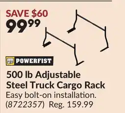 Princess Auto 500 lb Adjustable Steel Truck Cargo Rack offer