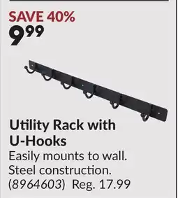 Princess Auto Utility Rack with U-Hooks offer