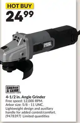 Princess Auto 4-1/2 in. Angle Grinder offer