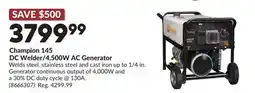 Princess Auto Champion 145 DC Welder/4,500W AC Generator offer