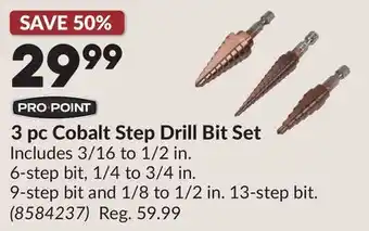 Princess Auto 3 pc Cobalt Step Drill Bit Set offer