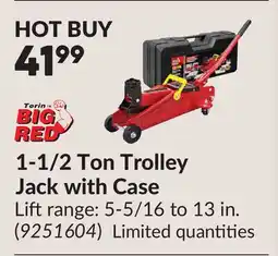 Princess Auto 1-1/2 Ton Trolley Jack with Case offer