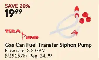 Princess Auto Gas Can Fuel Transfer Siphon Pump offer