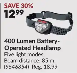 Princess Auto 400 Lumen Battery- Operated Headlamp offer