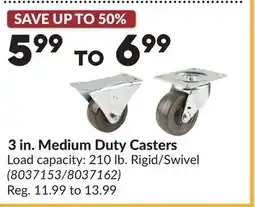 Princess Auto 3 in. Medium Duty Casters offer
