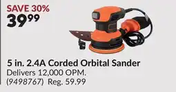 Princess Auto 5 in. 2.4A Corded Orbital Sander offer