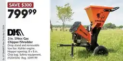 Princess Auto 3 in. 196cc Gas Chipper/Shredder offer