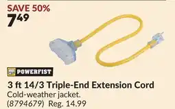 Princess Auto 3 ft14/3 Triple-End Extension Cord offer