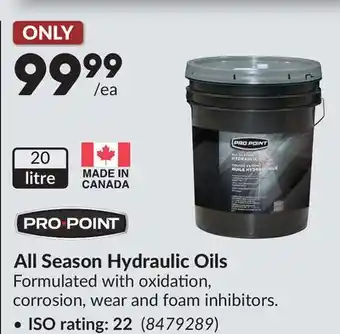Princess Auto All Season Hydraulic Oils offer