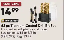 Princess Auto 63 pc Titanium-Coated Drill Bit Set offer