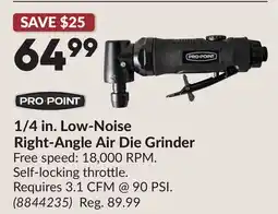 Princess Auto 1/4 in. Low-Noise Right-Angle Air Die Grinder offer