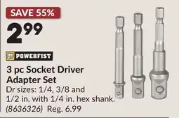 Princess Auto 3 pc Socket Driver Adapter Set offer