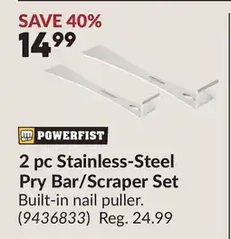 Princess Auto 2 pc Stainless-Steel Pry Bar/Scraper Set offer