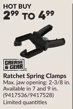 Princess Auto Ratchet Spring Clamps offer