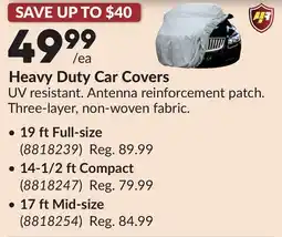 Princess Auto Heavy Duty Car Covers offer