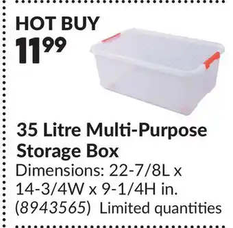 Princess Auto 35 Litre Multi-Purpose Storage Box offer