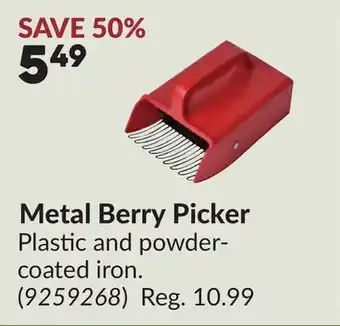 Princess Auto Metal Berry Picker offer