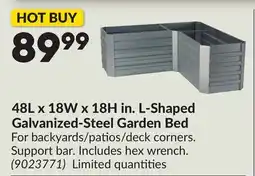 Princess Auto 48L x 18W x 18H in. L-Shaped Galvanized-Steel Garden Bed offer