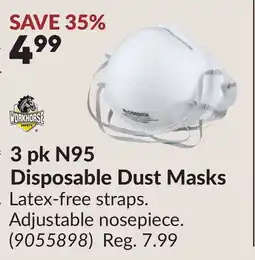 Princess Auto 3 pk N95 Disposable Dust Masks offer