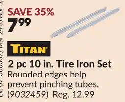 Princess Auto 2 pc 10 in. Tire Iron Set offer