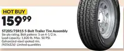 Princess Auto ST205/75R15 5-Bolt Trailer Tire Assembly offer