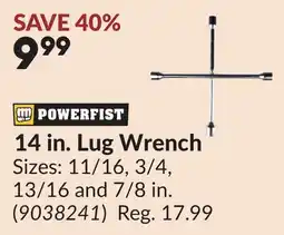 Princess Auto 14 in. Lug Wrench offer